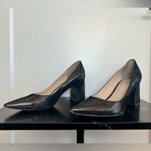 Marc Fisher Zala Pump, Silver Suede, size 8.5M